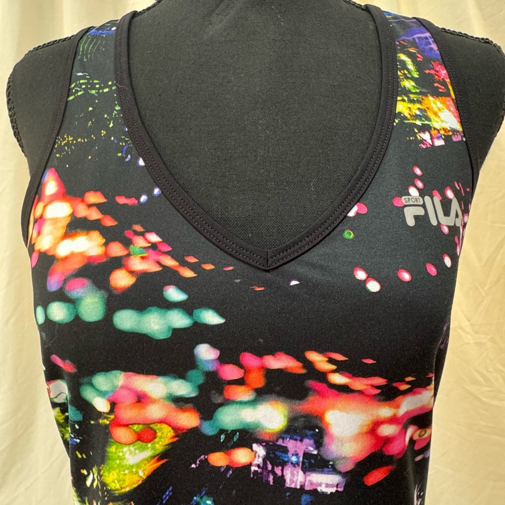 FILA Racerback Tank Top, Vibrant Blurred City Scene - Picture 3 of 7